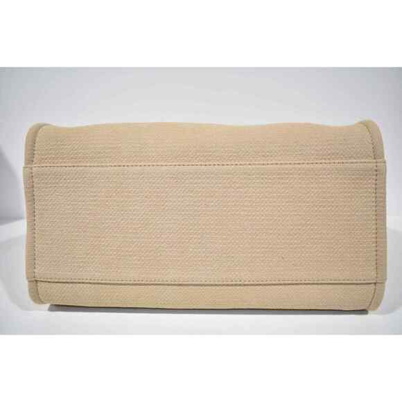 Chanel 22S Deauville Beige Large Shopping 30cm 2Way Silver Chain Handle Tote Bag - Picture 12 of 12